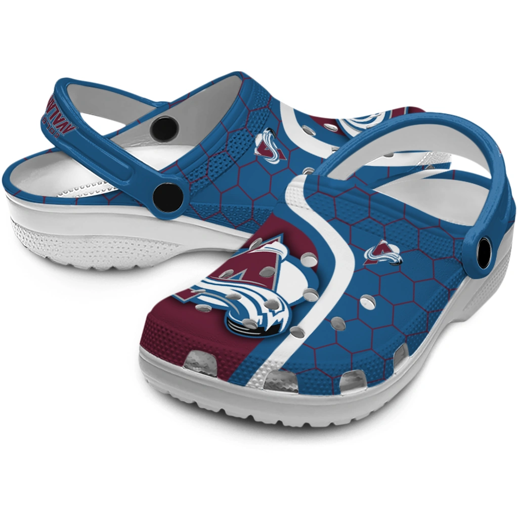 colorado-avalanche-hexagon-grid-clogs-high-quality