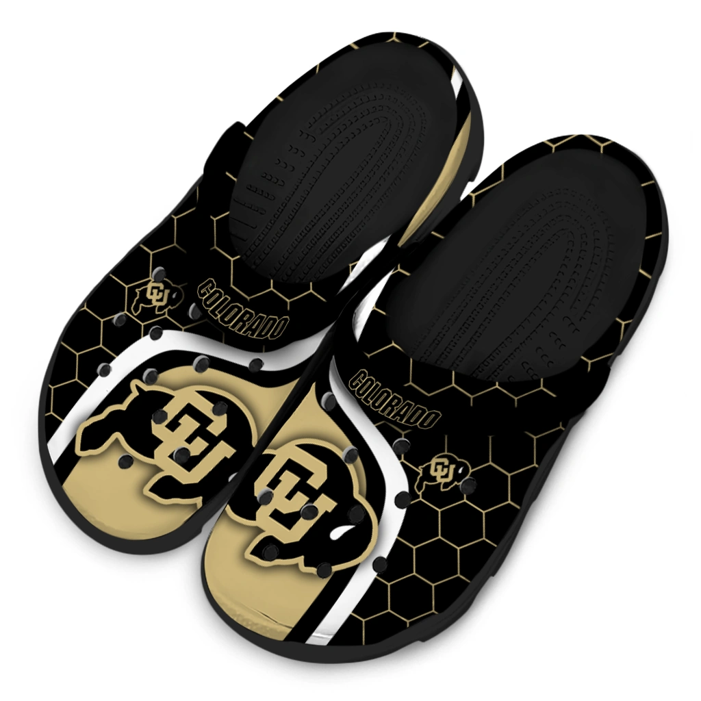 colorado-buffaloes-hexagon-grid-clogs-latest-model
