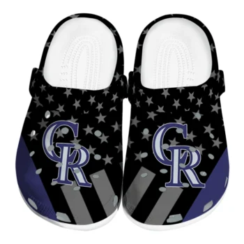 Colorado Rockies Stellar Stripes Theme Clogs