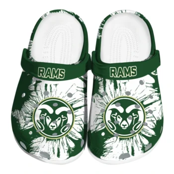 Colorado State Rams Splatter Graphics Clogs