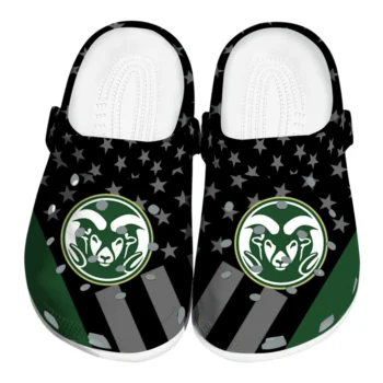 Colorado State Rams Stellar Stripes Theme Clogs