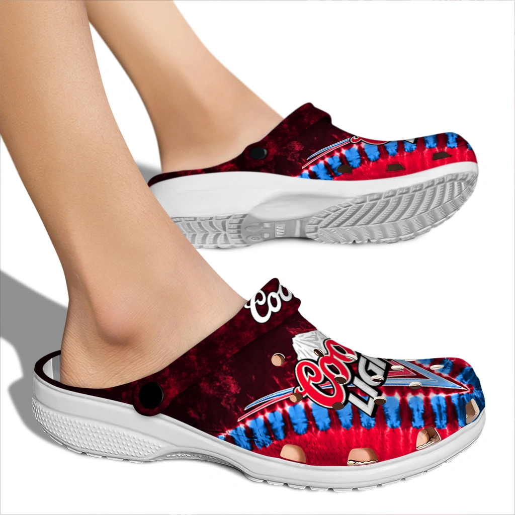 coors-light-beer-logo-chevron-red-blue-clogs-fashion-forward-hey-clogs.webp
