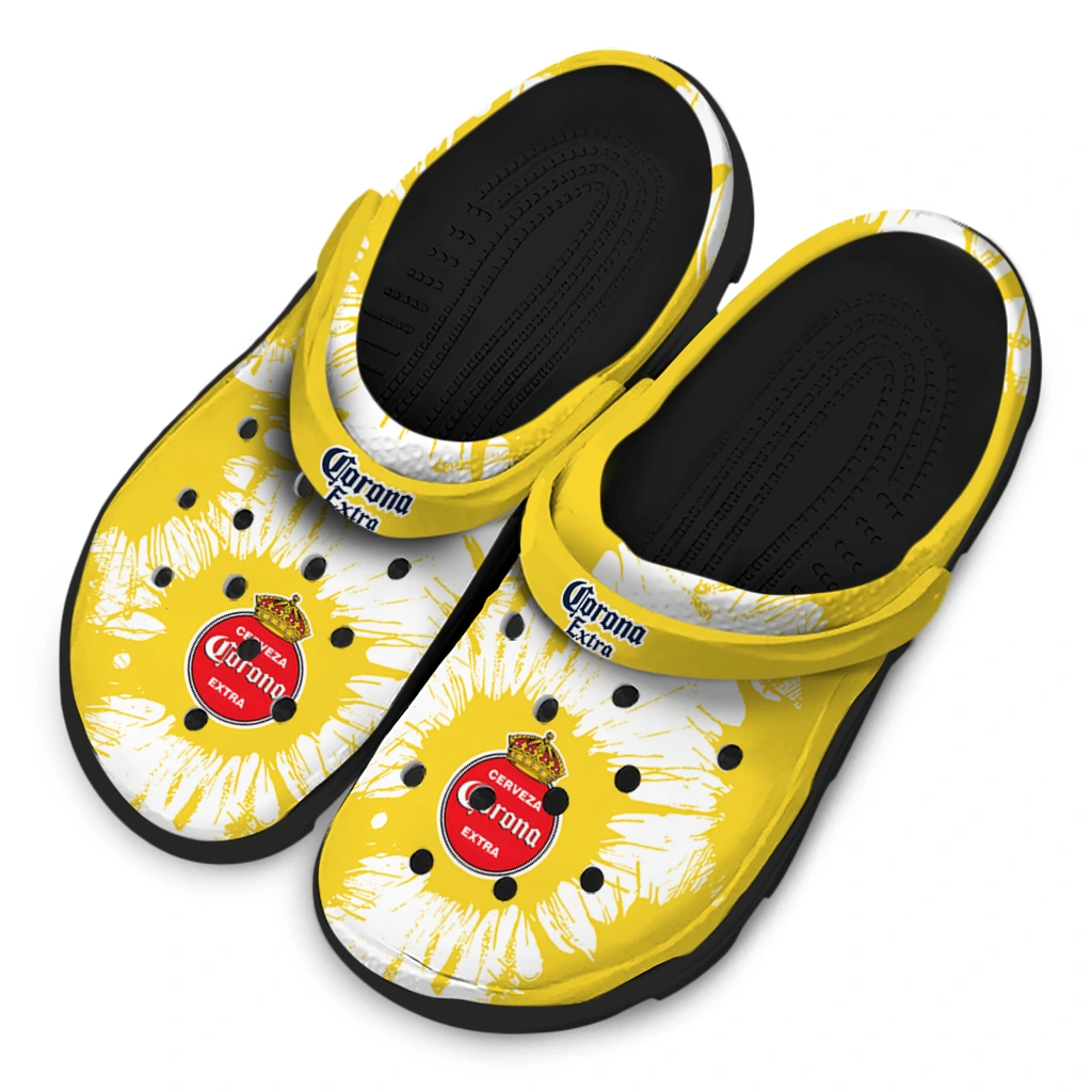 corona-beer-brush-paint-yellow-white-clogs-latest-model-hey-clogs.webp