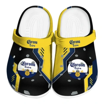 Corona Beer Crown Crest Yellow Black Clogs
