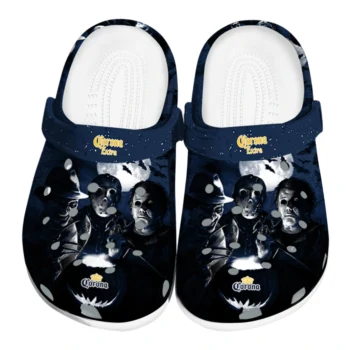 Corona Beer Horror Reunion Blue White Clogs