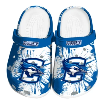 Creighton Bluejays Splatter Graphics Clogs