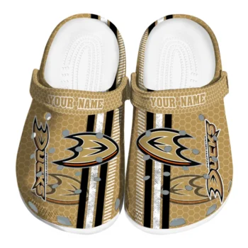 Custom Anaheim Ducks Contrasting Stripes Clogs