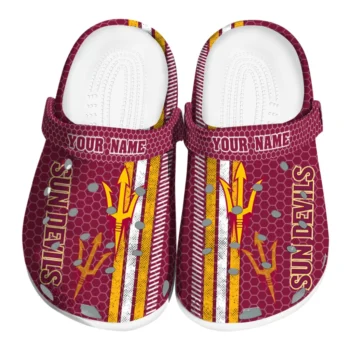 Custom Arizona State Sun Devils Contrasting Stripes Clogs