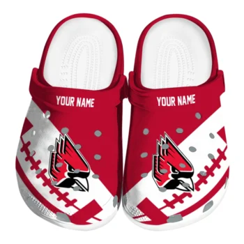Custom Ball State Cardinals Football Motif Clogs