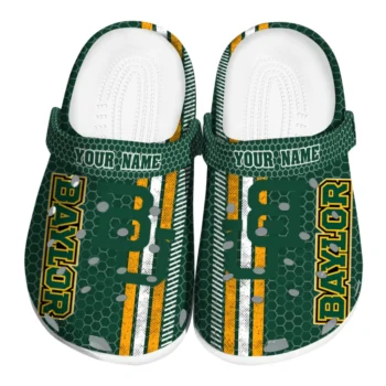 Custom Baylor Bears Contrasting Stripes Clogs