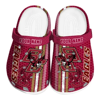 Custom Boston College Eagles Contrasting Stripes Clogs