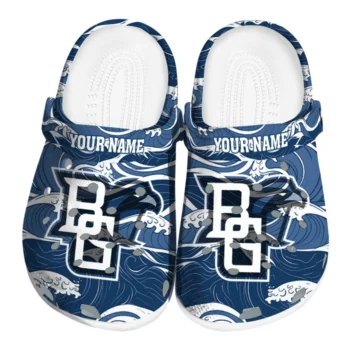 Custom Bowling Green Falcons Wave Flow Clogs