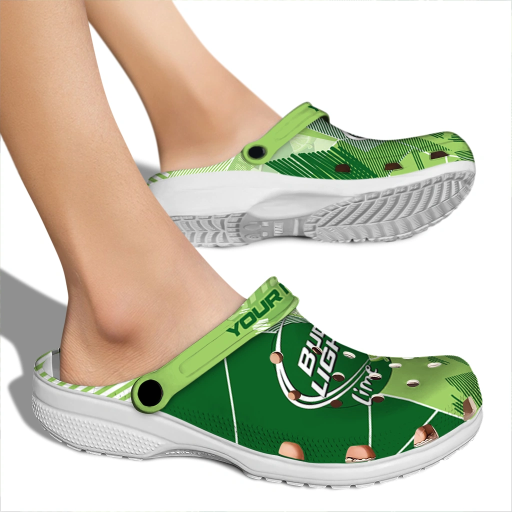 custom-bud-light-abstract-stripes-green-lightgreen-clogs-fashion-forward-hey-clogs.webp