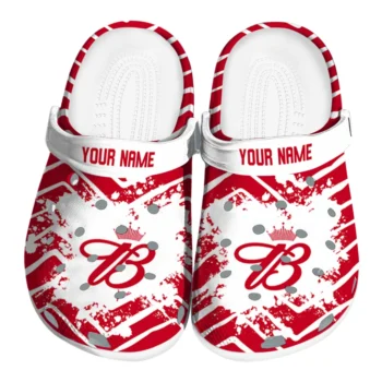 Custom Budweiser Big B Brush Red White Clogs