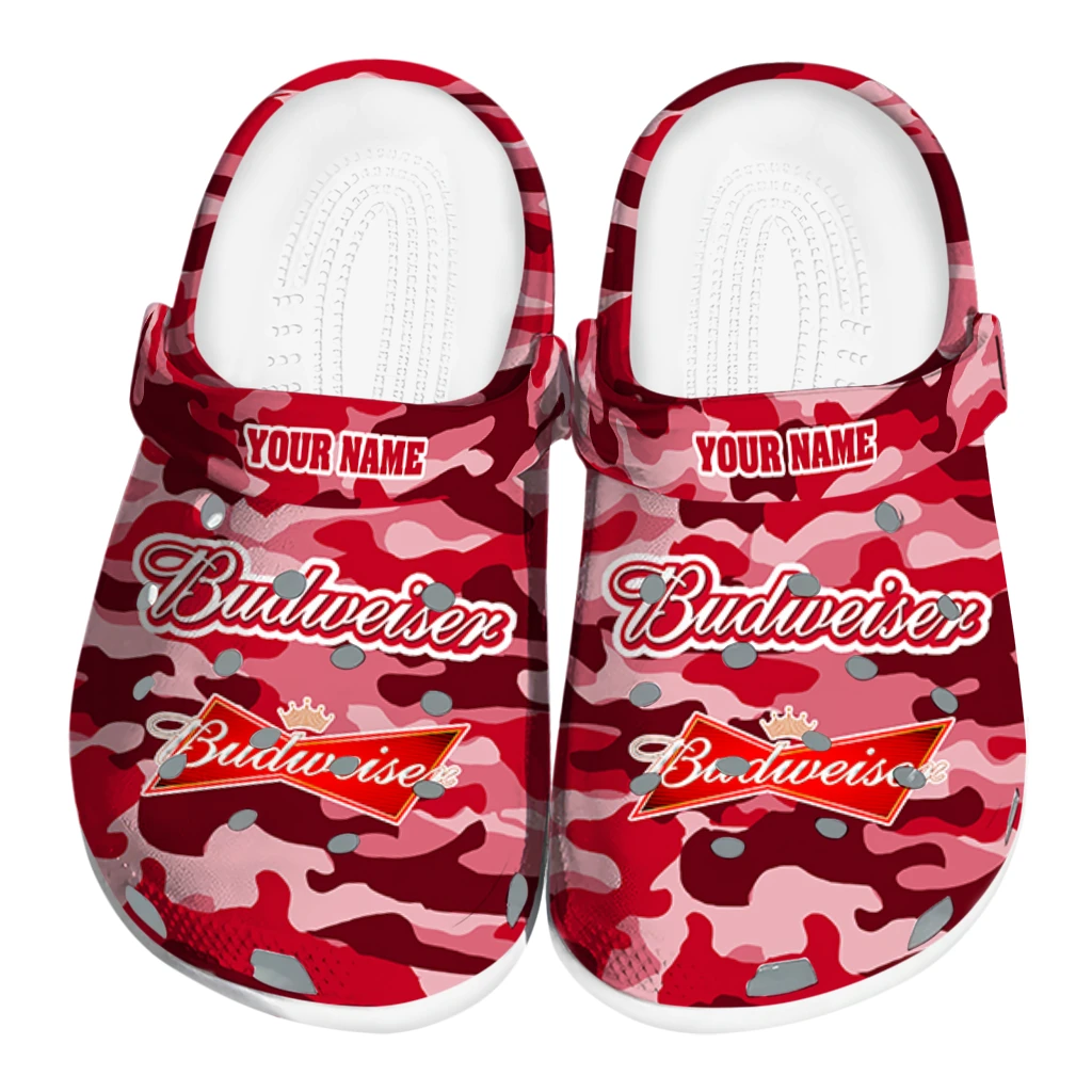 custom-budweiser-red-camo-red-pink-clogs-best-selling-hey-clogs.webp custom budweiser red camo red pink clogs best selling hey clogs