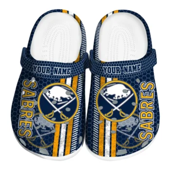 Custom Buffalo Sabres Contrasting Stripes Clogs