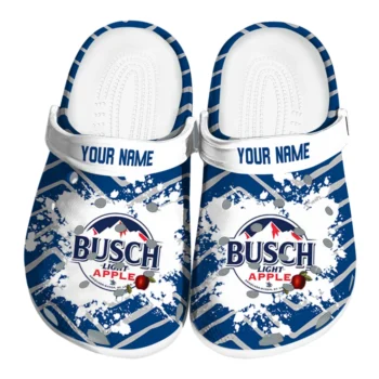Custom Busch Light Apple Splash Blue White Clogs