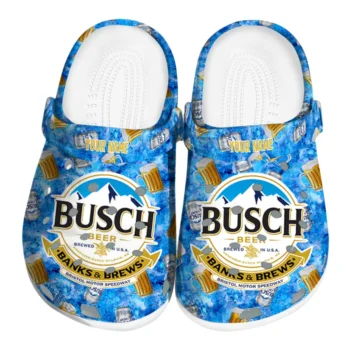 Custom Busch Light Beer Mug Blue Yellow Clogs