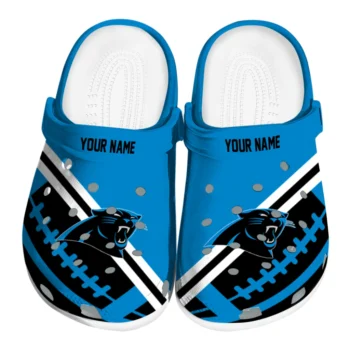 Custom Carolina Panthers Football Motif Clogs