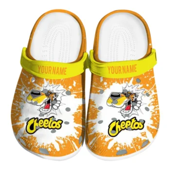 Custom Cheetos Cheetah Punch Orange Yellow Clogs