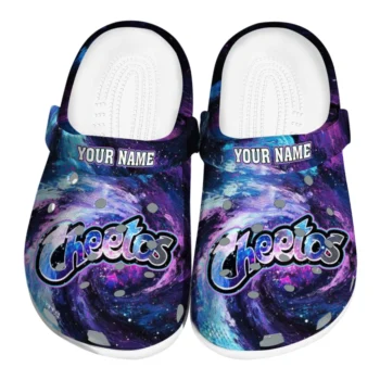 Custom Cheetos Galaxy Vortex Purple Blue Clogs