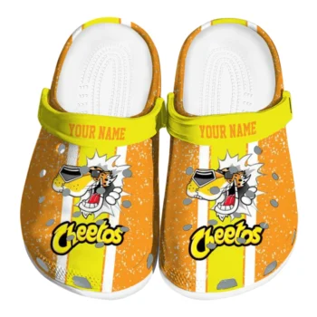 Custom Cheetos Mascot Jump Orange Yellow Clogs