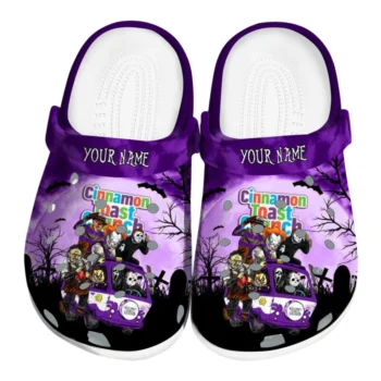 Custom Cinamon Toast Crunch Ghoul Parade Purple Black Clogs