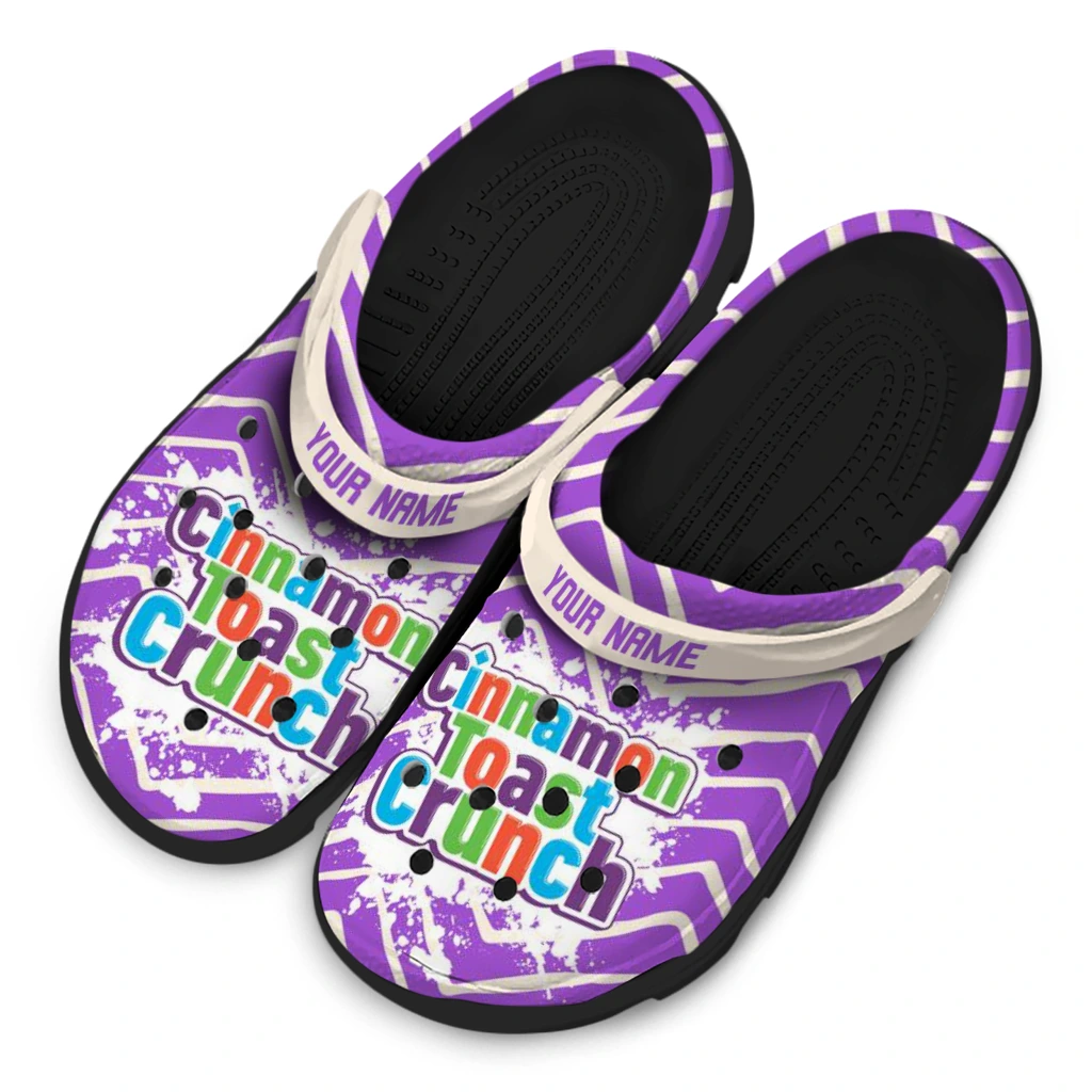 custom-cinamon-toast-crunch-slogan-chevrons-purple-white-clogs-latest-model-hey-clogs.webp