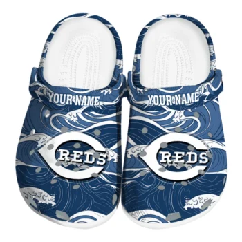 Custom Cincinnati Reds Wave Flow Clogs