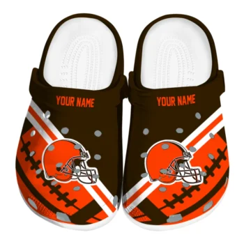 Custom Cleveland Browns Football Motif Clogs