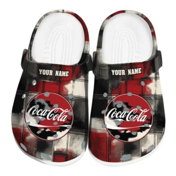 Custom Coca-Cola Eagle Badge Red Black Clogs