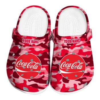 Custom Coca-Cola Overlay Red Pink Clogs