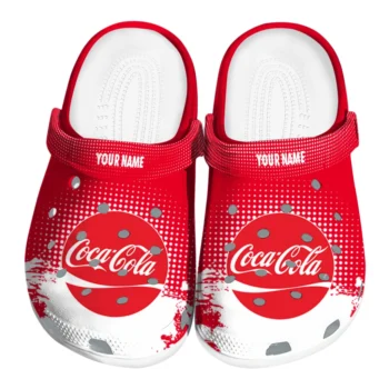 Custom Coca-Cola Splash Red White Clogs