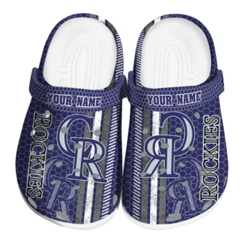 Custom Colorado Rockies Contrasting Stripes Clogs