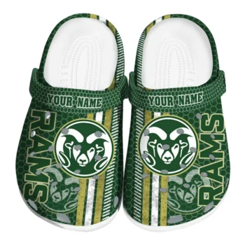 Custom Colorado State Rams Contrasting Stripes Clogs