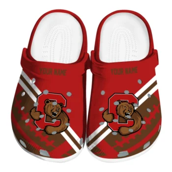 Custom Cornell Big Red Football Motif Clogs