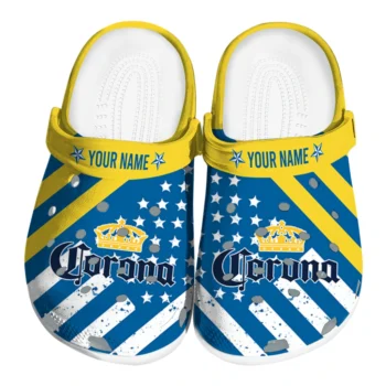 Custom Corona Beer Corona Crown Yellow Blue Clogs