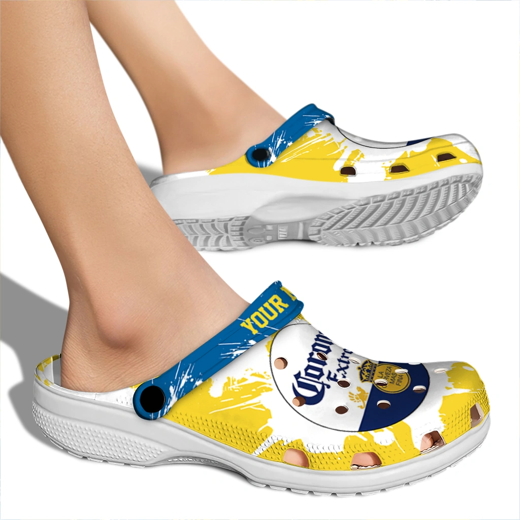custom-corona-beer-crest-pop-yellow-blue-clogs-fashion-forward-hey-clogs.webp