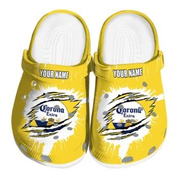 Custom Corona Beer Scratch Reveal Yellow White Clogs