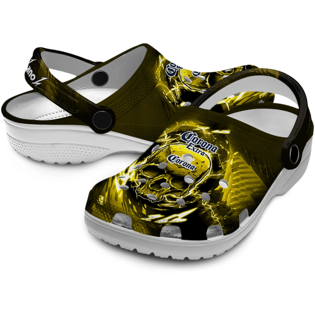 custom-corona-beer-skull-thunder-yellow-black-clogs-high-quality-hey-clogs.webp