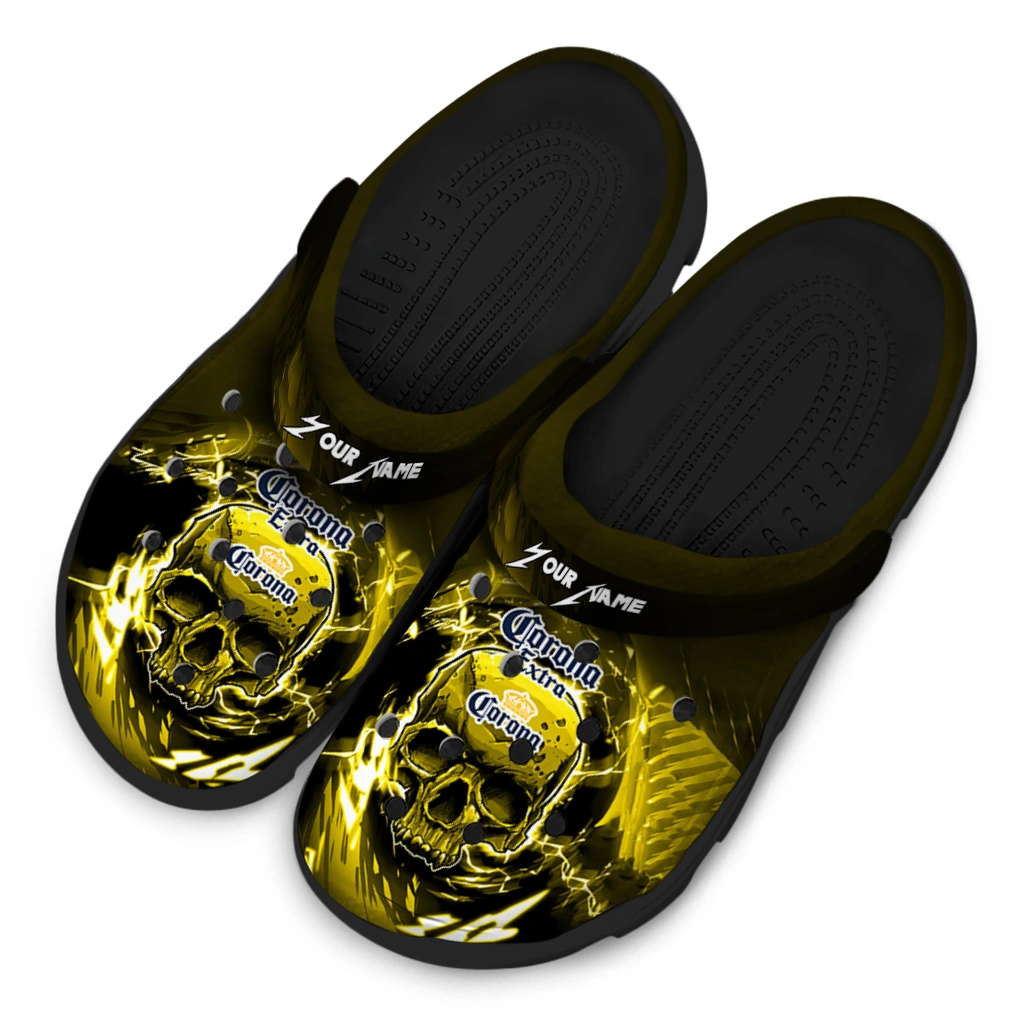 custom-corona-beer-skull-thunder-yellow-black-clogs-latest-model-hey-clogs.webp