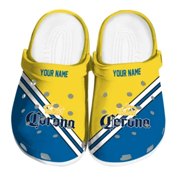 Custom Corona Beer Strikes Yellow Blue Clogs