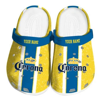 Custom Corona Beer With Crown Yellow Blue Clogs