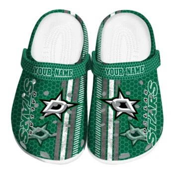 Custom Dallas Stars Contrasting Stripes Clogs