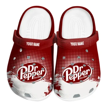 Custom Dr Pepper Burst Red White Clogs