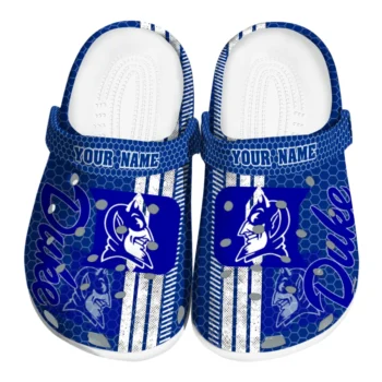 Custom Duke Blue Devils Contrasting Stripes Clogs