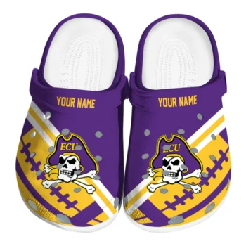 Custom East Carolina Pirates Football Motif Clogs