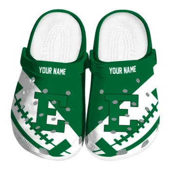 Custom Eastern Michigan Eagles Football Motif Clogs