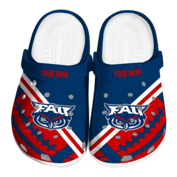 Custom Florida Atlantic Owls Football Motif Clogs