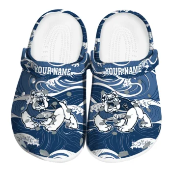 Custom Fresno State Bulldogs Wave Flow Clogs